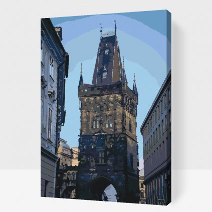 Picturi pe numere - Turnul Pulberăriei din Praga
