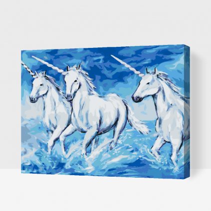 Pictură pe numere - Unicorni