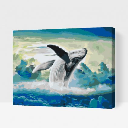 Pictură pe numere - Balenă în salt