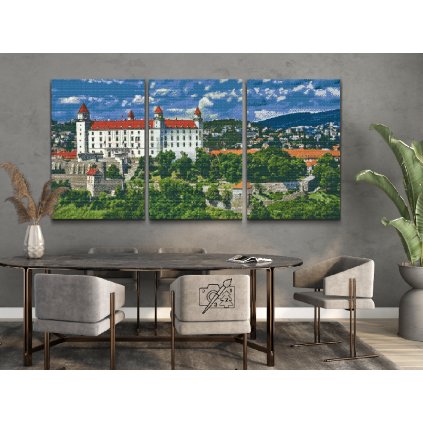 Goblen cu diamante - Castelul din Bratislava (set de 3)