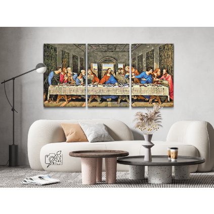 Picturi pe numere - Leonardo da Vinci - Cina cea de taină (set de 3)