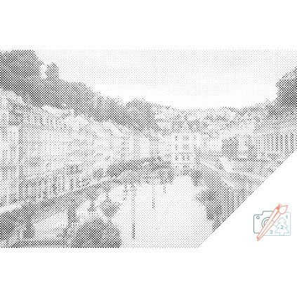Pictură cu puncte - Plimbare în Karlovy Vary