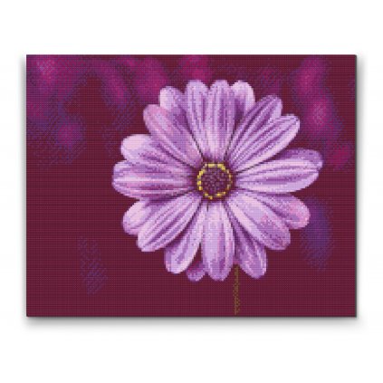 Goblen cu diamante - Gerbera de culoare violet