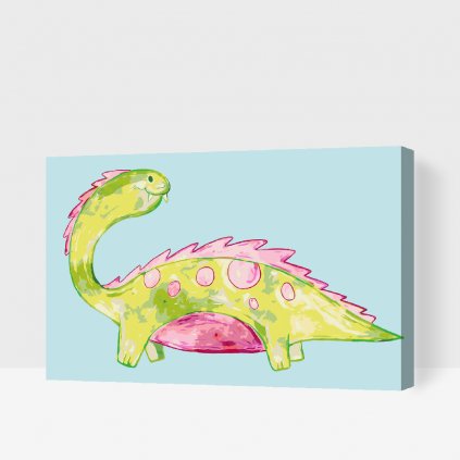 Pictură pe numere - Dinozaur drăguț