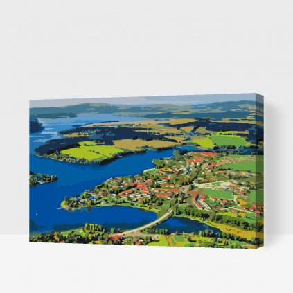 Picturi pe numere - Lacul de acumulare Lipno, Cehia