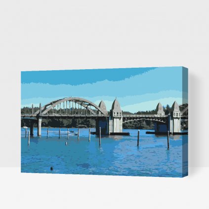 Picturi pe numere - Pod peste râul Siuslaw, SUA