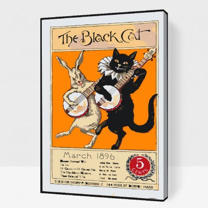 Pictură pe numere - Pisica neagră