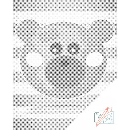 Pictură cu puncte - Urs din poster