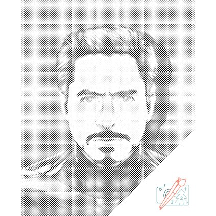 Pictură cu puncte - Tony Stark, Omul de Fier