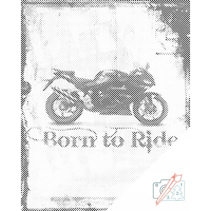 Pictură cu puncte - Born to ride