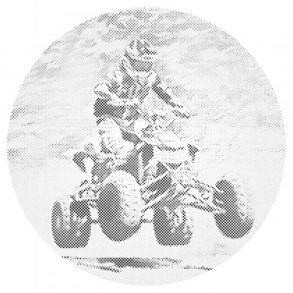 Pictură cu puncte - Adrenalină pe patru roți