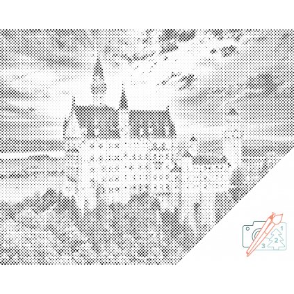 Pictură cu puncte - Castelul Neuschwanstein