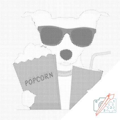 Pictură cu puncte - Popcorn dog