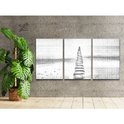 Pictură cu puncte - Dig în Marea Baltică (set de 3)