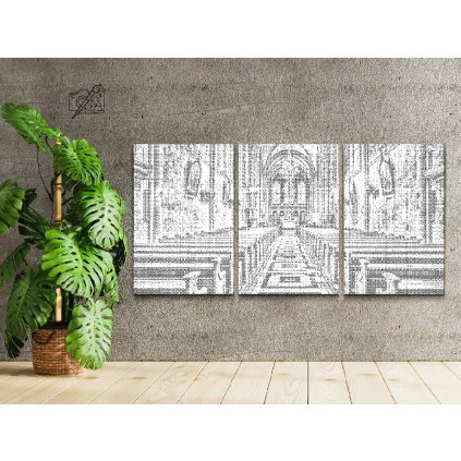 Pictură cu puncte - Catedrală (set de 3)