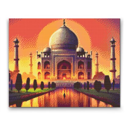Goblen cu diamante - Peisaj de basm la Taj Mahal