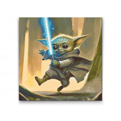 Goblen cu diamante - Baby Yoda