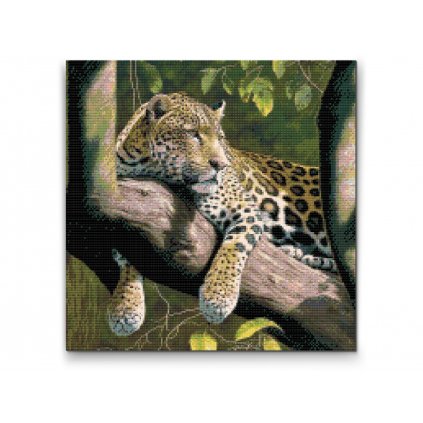 Goblen cu diamante - Leopard de copac
