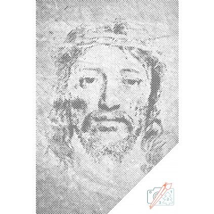 Pictură cu puncte - Iisus Hristos