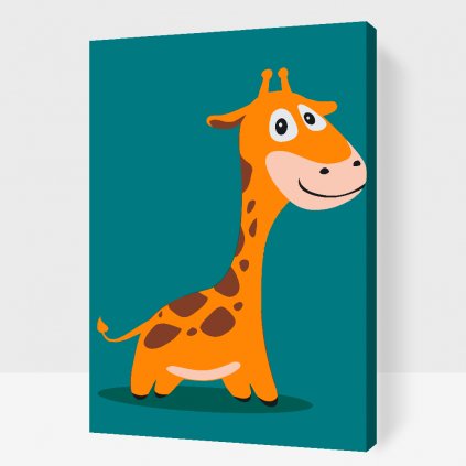 Pictură pe numere - Micuța girafă