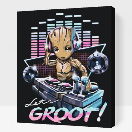 Pictură pe numere - Let's Groot!