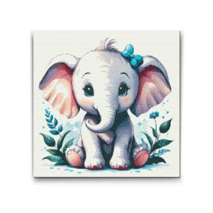 M2_Goblenuri_cu_diamante_-_Elefant_drăguț_cu_obraji_roșii