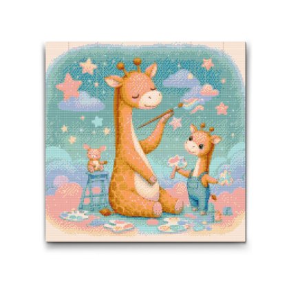 M2_Goblenuri_cu_diamante_-_Pictură_pe_nori_-_girafe