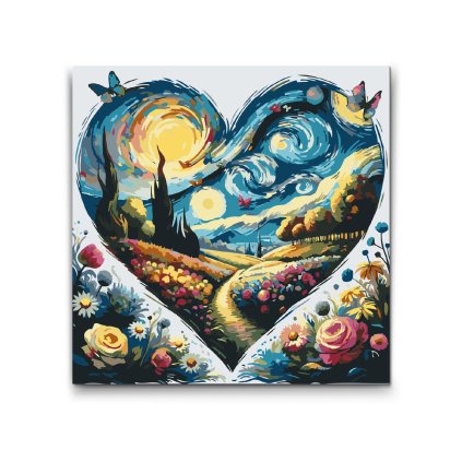 M2_Picturi_pe_numere_-_Vincent_Van_Gogh_-_Noapte_înstelată_la_inima