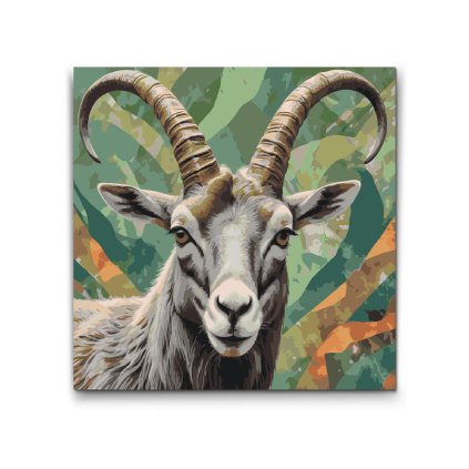 M2_Picturi_pe_numere_-_Ibex_în_nuanțe_de_verde_ascuțit