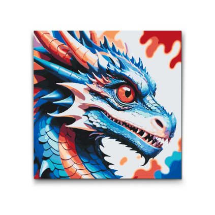 M2_Picturi_pe_numere_-_Dragon_în_nuanțe_de_roșu_și_albastru