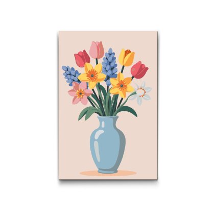 M2_Picturi_pe_numere_-_Ilustrație_a_unui_buchet_de_primăvară