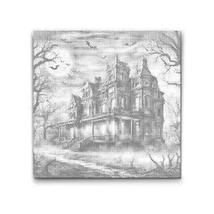 M2_Pictură_cu_puncte_-_Casă_de_Halloween,_la_miezul_nopții
