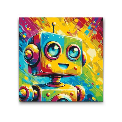M2_Picturi_pe_numere_-_Robot_drăguț_în_culori