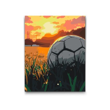 M2_Picturi_pe_numere_-_Minge_de_fotbal_la_apus