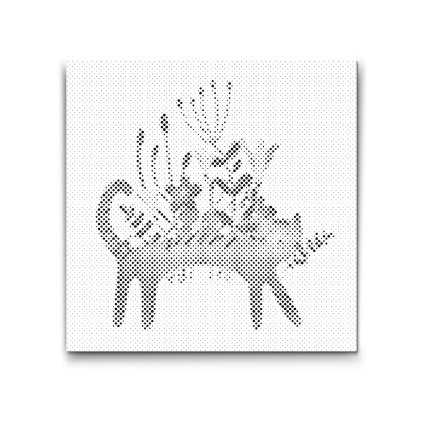 M2_Pictură_cu_puncte_-_Ilustrație_-_Pisică_gri