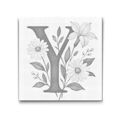 M2_Pictură_cu_puncte_-_Litera_Y_-_Model_floral
