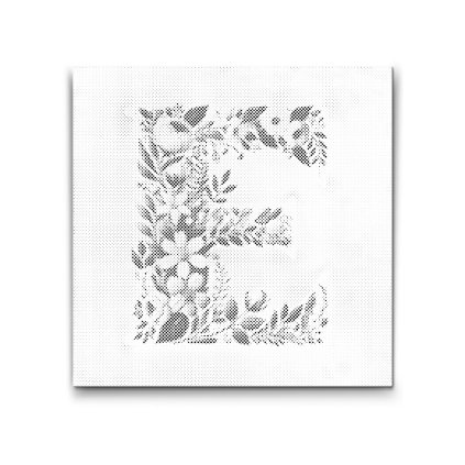 M2_Pictură_cu_puncte_-_Litera_E_-_Model_floral