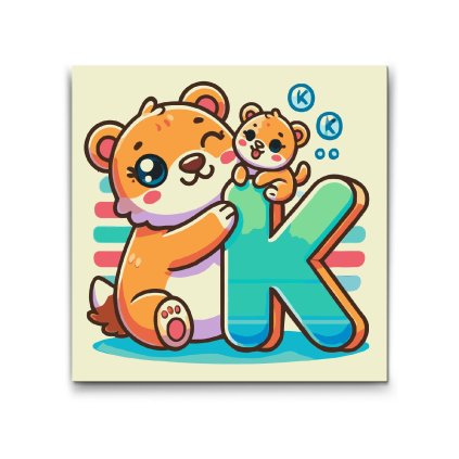 M2_Picturi_pe_numere_-_Litera_K_–_Cu_un_animal