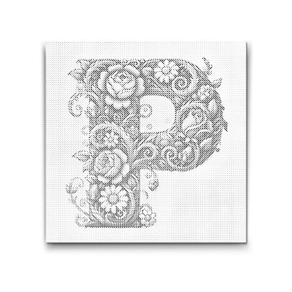 M2_Pictură_cu_puncte_-_Litera_P_-_Model_floral