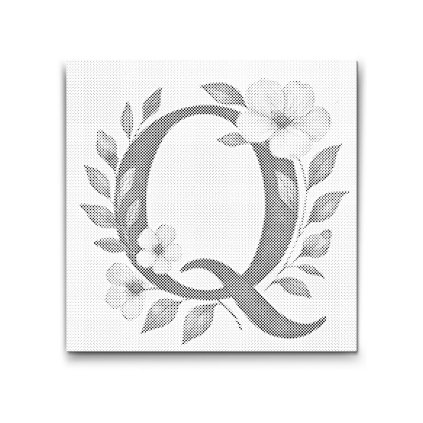 M2_Pictură_cu_puncte_-_Litera_Q_-_Model_floral