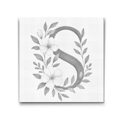 M2_Pictură_cu_puncte_-_Litera_S_-_Model_floral