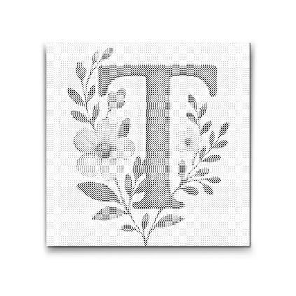 M2_Pictură_cu_puncte_-_Litera_T_-_Model_floral