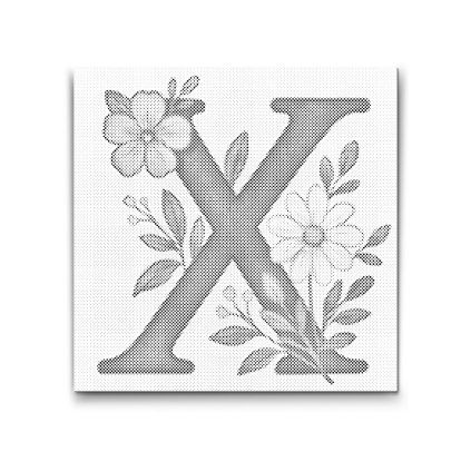 M2_Pictură_cu_puncte_-_Litera_X_-_Model_floral