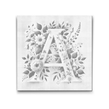 M2_Pictură_cu_puncte_-_Litera_A_-_Model_floral