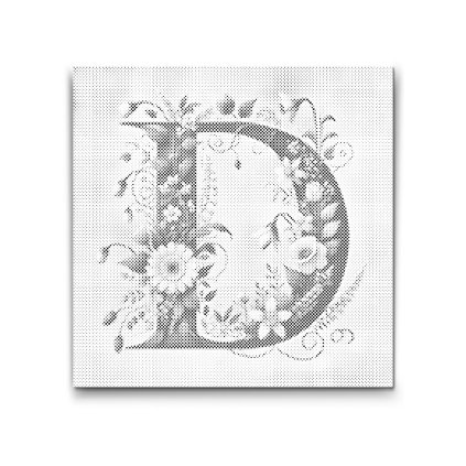 M2_Pictură_cu_puncte_-_Litera_D_-_Model_floral
