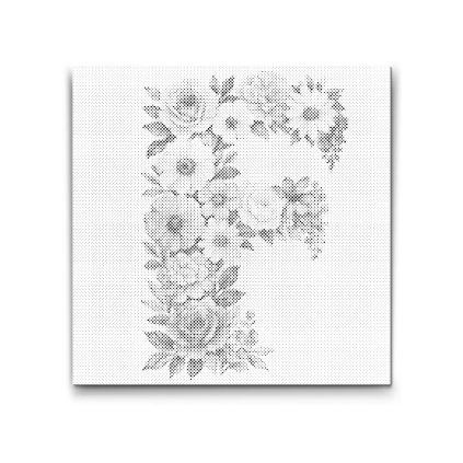 M2_Pictură_cu_puncte_-_Litera_F_-_Model_floral