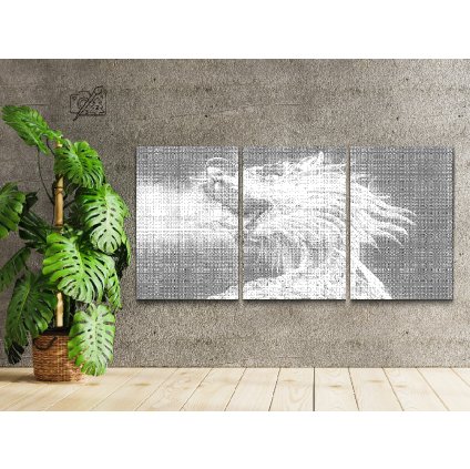 Pictură cu puncte - Dragon auriu (set de 3)