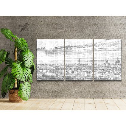 Pictură cu puncte - Apus în Floren?a (set de 3)