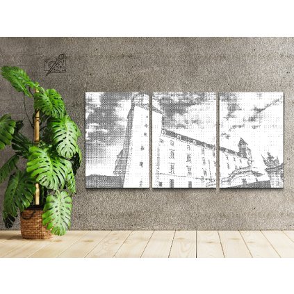 Pictură cu puncte - Castelul din Bratislava 2 (set de 3)