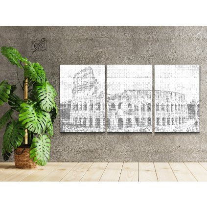 Pictură cu puncte - Colosseum 2 (set de 3)